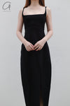 SWAYING/KNIT knitting stitching vest skirt SW23SS2L20 black PS56